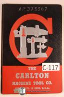 Carlton-Carlton 1A Radial Drill Operators Instruction Manual-1A-01